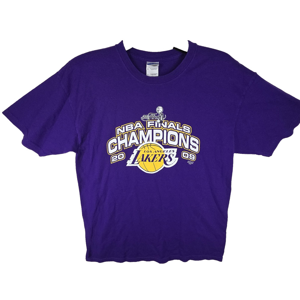 Vtg Los Angeles Lakers Shirt Mens Large NBA Finals Champions Gildan T Shirts